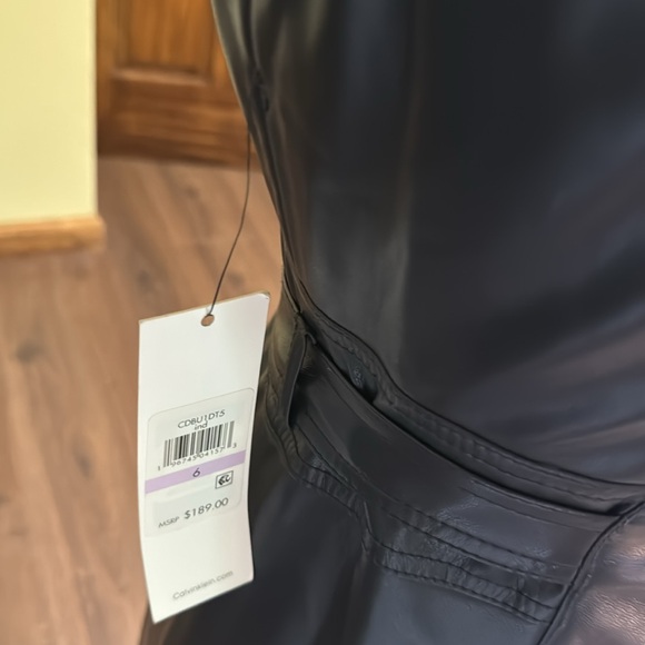 Calvin Klein faux leather Dress 0795 - Picture 5 of 7